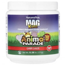 NaturesPlus, Mag Kidz®, Animal Parade®, дитяча порошкова добавка з магнієм, вишня, 171 г (0,38 фунта)